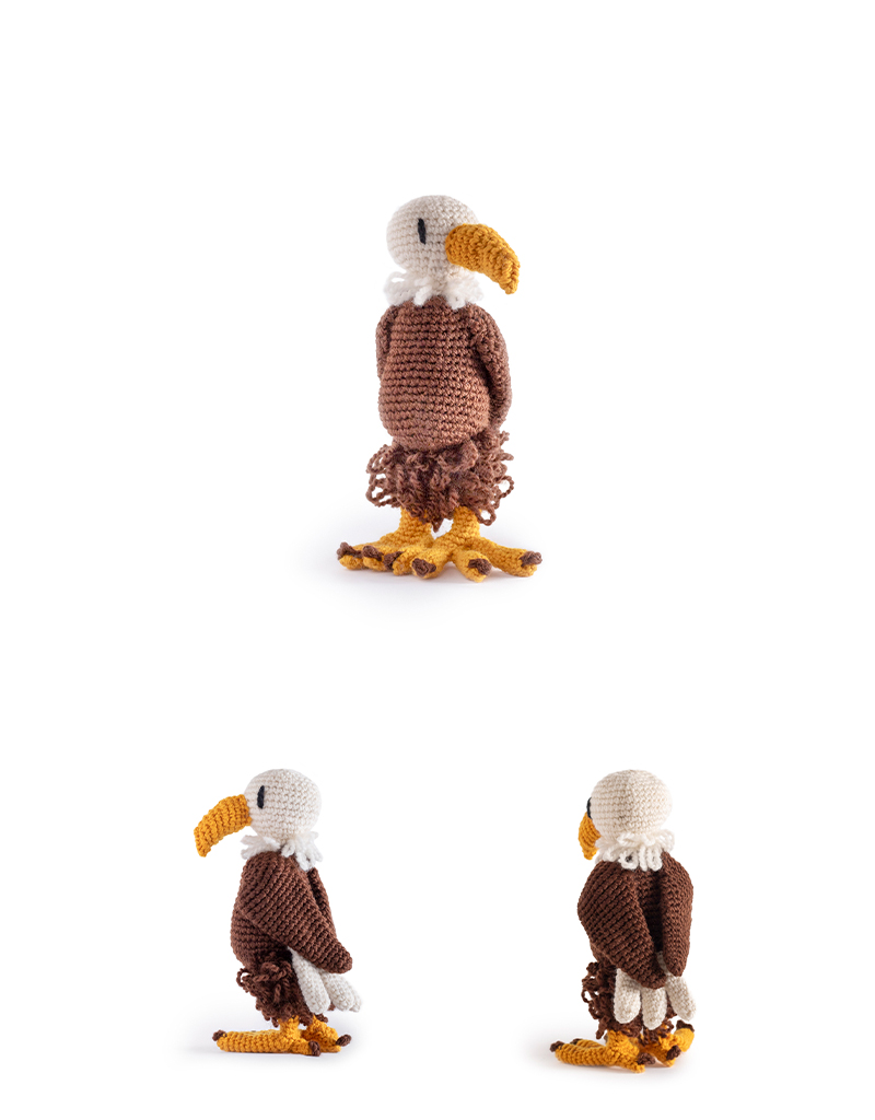 toft ed's animal abraham the bald eagle amigurumi crochet